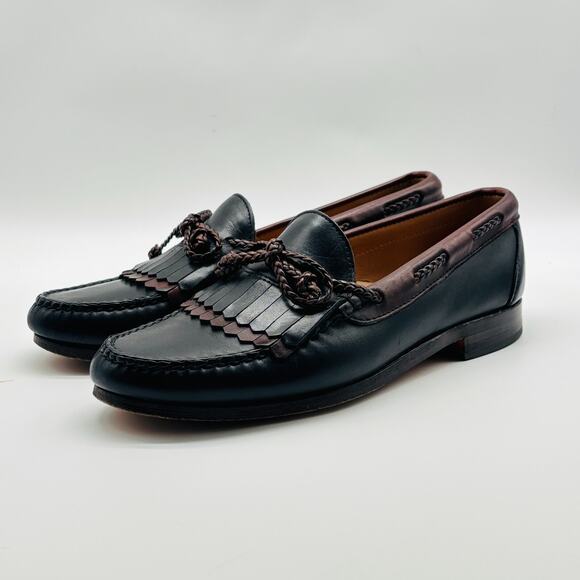 Allen Edmonds Loafers Mens 8.5 Brown Black Leather Woodstock Tassels Shoes main image 10